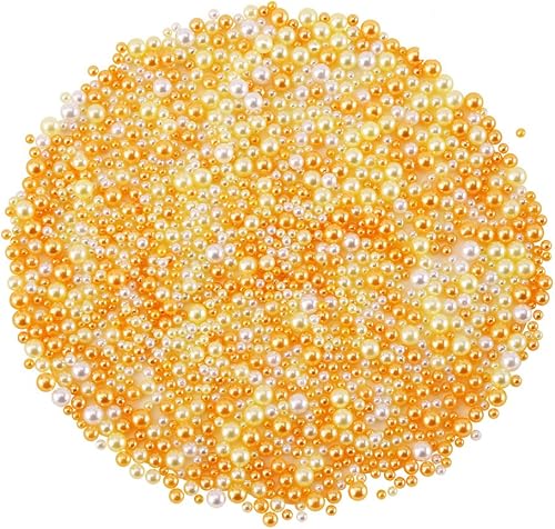CCINEE 1500 cuentas de perlas de tamaño mini para slime, cuentas de plástico sintético, kits de suministro de limo casero, champán