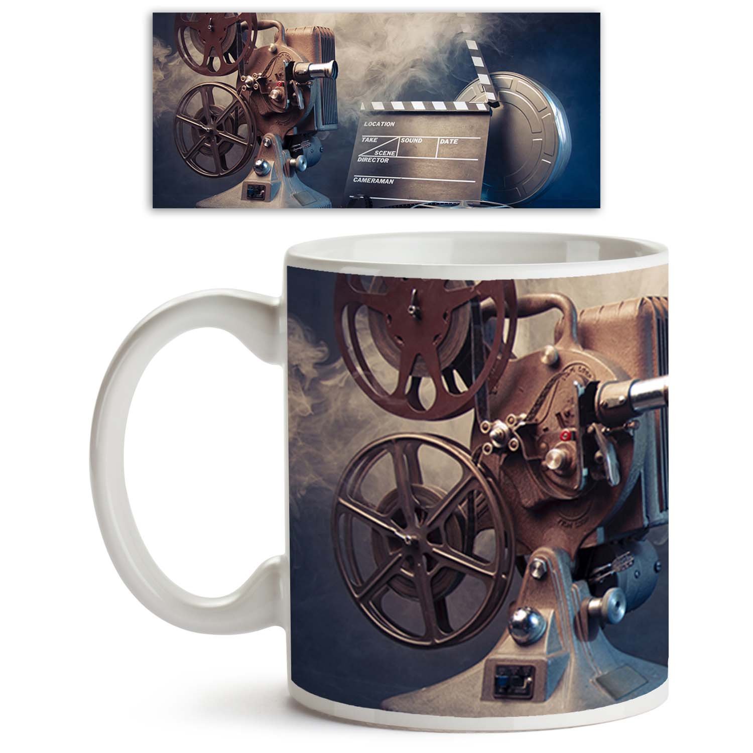 ArtzFolio Filmmaking Concept Scene | Ceramic Coffee Tea Mug Inside White | 325ml Round Mug; Single Piece