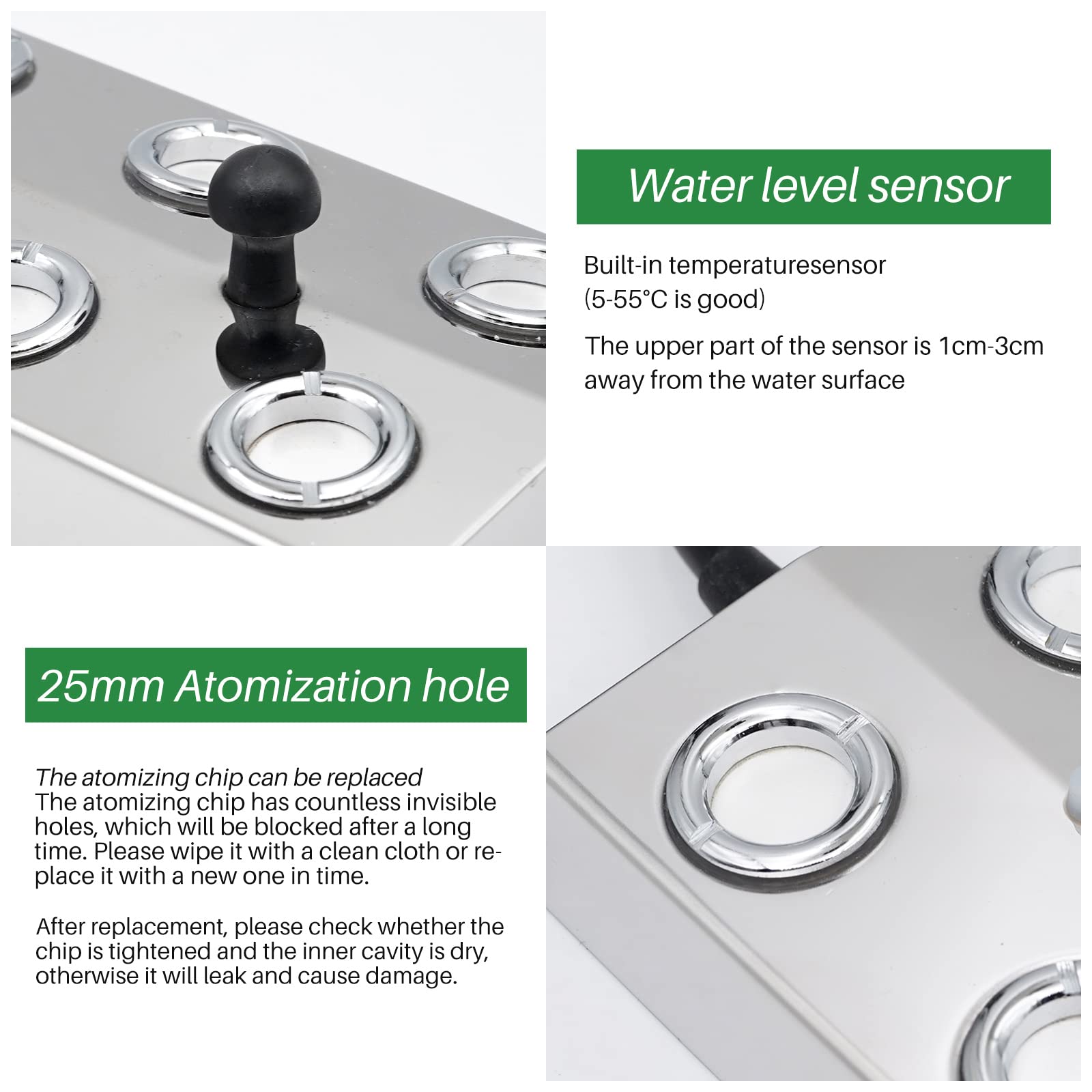 Nebelmacher 10 Kopf 7L/H Ultraschall Nebelgerät 350W Wasserdichtes Netzteil