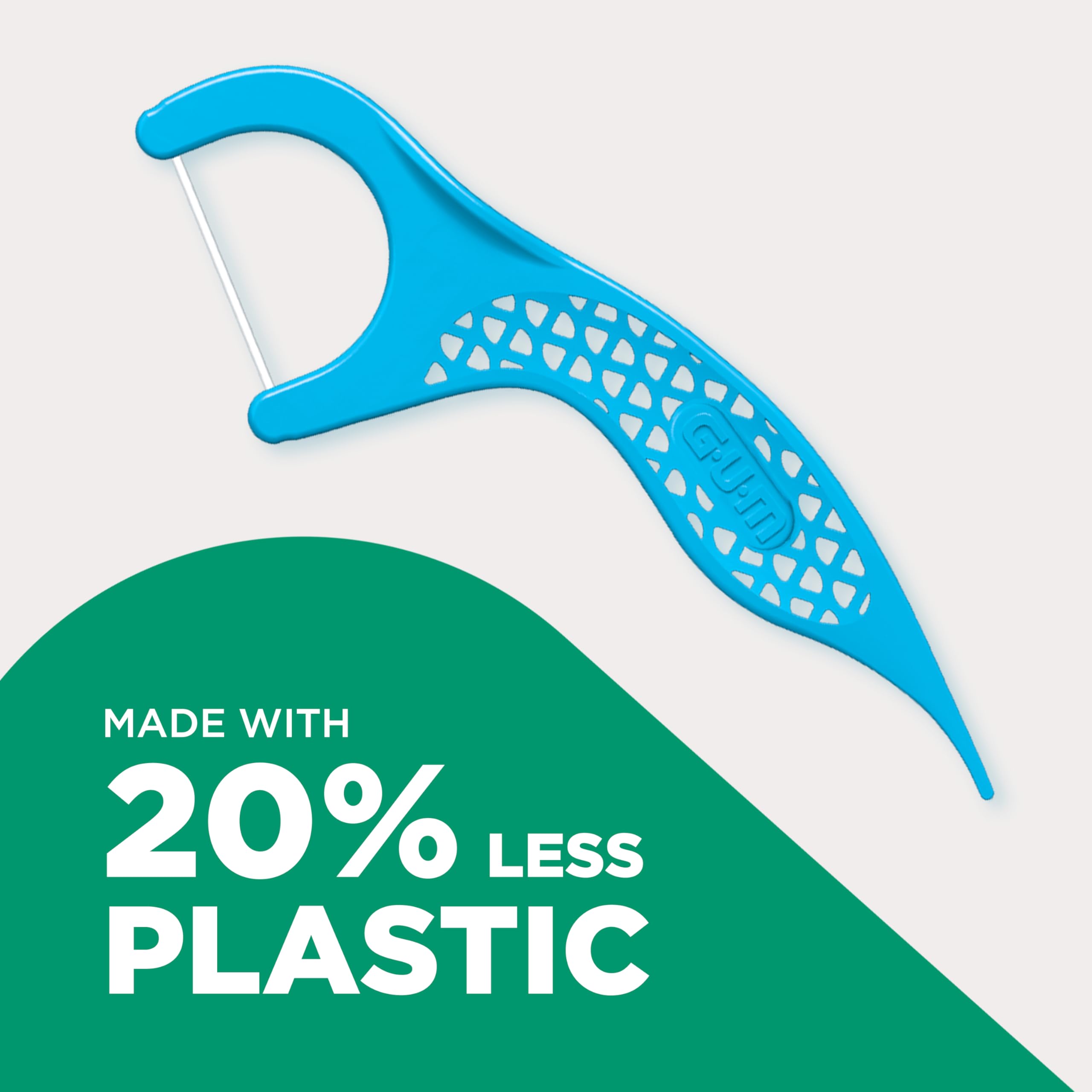 GUM® EASY-FLOSSERS | Porte-fil dentaire | Élimine la plaque dentaire et les résidus alimentaires entre les dents | Recouvert de fluor et de vitamine E | 3x90 porte-fils