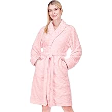 PAVILIA Plush Robe for Women, Soft Fleece Short Bathrobe, Mid Length Kimono