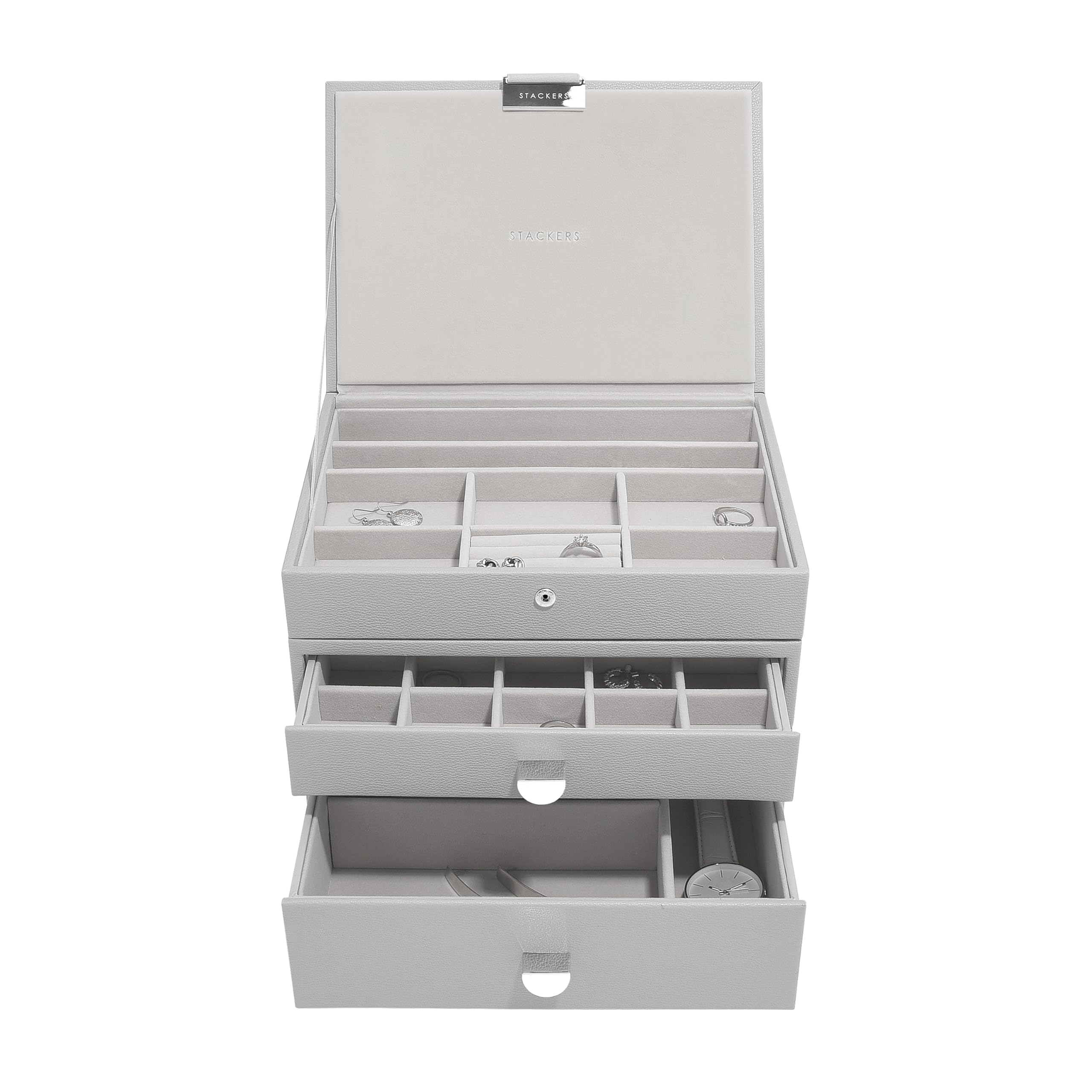 Stackers Grey Pebble Classic Hybrid Set Of 3