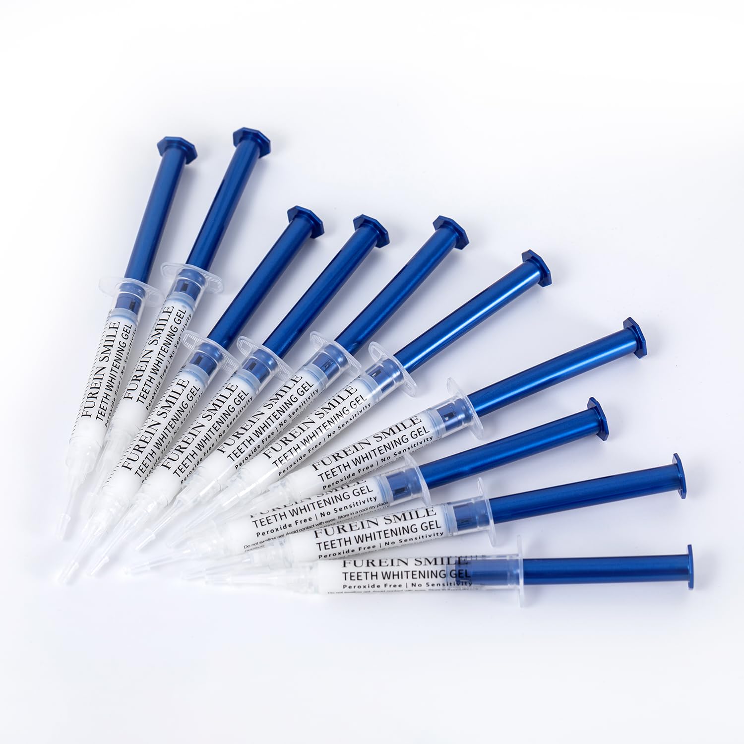 10 ricariche di gel sbiancante per denti da 3 ml, kit di 10 siringhe super convenienti, 4-9 tonalità più bianche