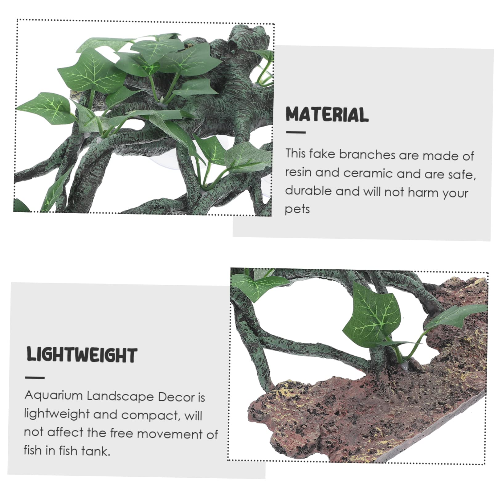 Decorazione Acquario Resina Artificiale Rami Simulati Per Pesci Accessori Per Acquari Design Realistico e Sicuro Elemento Decorativo Per Ambienti Acquatici