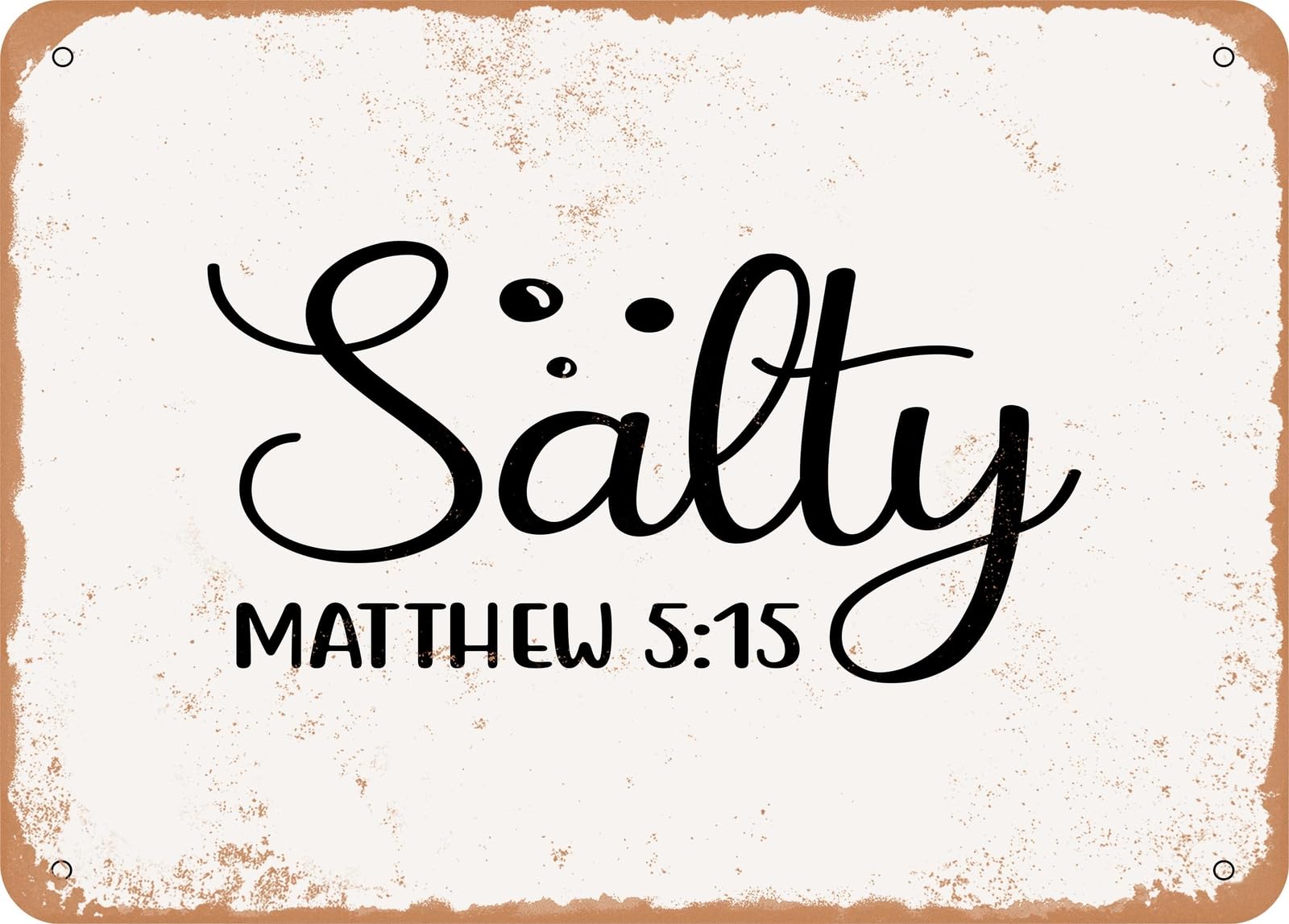 Miaomansenstore Metal Sign - Salty - Vintage Look Sign Home Decor