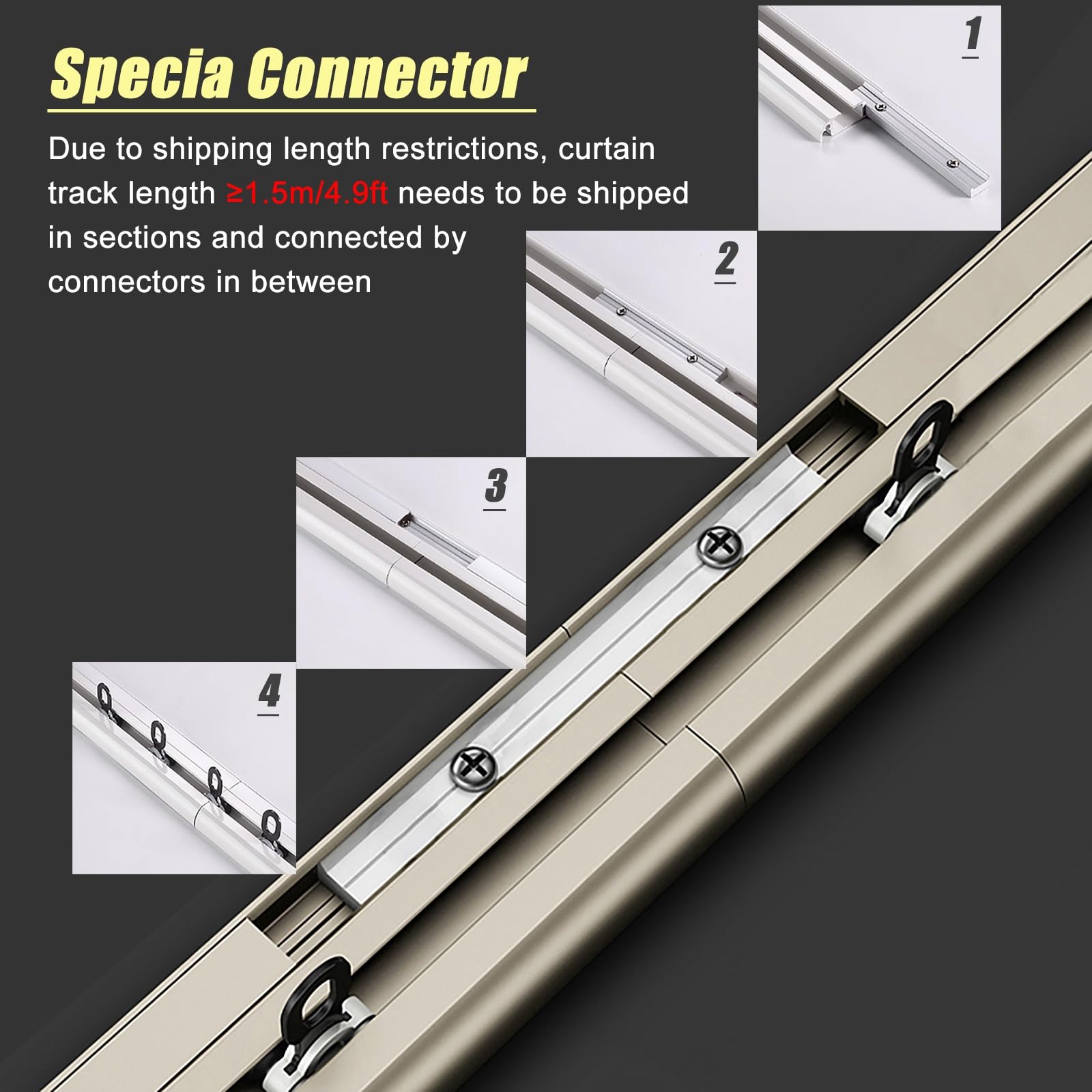 華奢カーテンレール ホワイト シングル 連結タイプ | DW-CB011-02-G176 | カーテンレール | カーテン・ブラインド |  toolbox カーテン・レール カーテンレール、極細天井取り付け、リビングルーム用レールロッドカーテン、簡単設置＆目立たない(White,2.7m