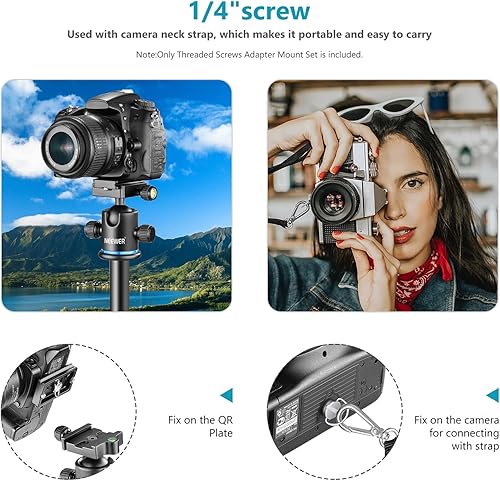 Miniatura 26 de NEEWER ST23 - Paquete de 3 adaptadores de rosca estándar de 1/4 a 3/8 pulgadas, adaptador de rosca para soporte de luz de estudio, adaptador