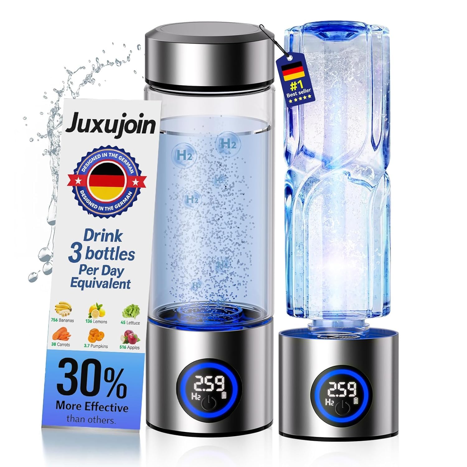 Photo 1 of 2026 Upgrade Hydrogen Water Bottle Generator,Portable Hydrogen Water Ionizer Machine?6000PPB High Concentration??Precision 0 Leakage? Rechargeable Rapid Hydrogen Boost,for Home Office Travel Fitness