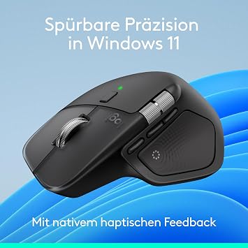 Logitech MX Master 4 Ergonomic Wireless Mouse with Advanced Powerful Haptic Feedback Ultra Fast Scrolling USB-C Charging Bluetooth Windows MacOS - Black