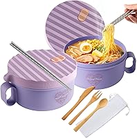 Vista 11 de AI LOVE PEACE Tazón para ramen, 40 onzas, para cocinar fideos en microondas para ramen, Pho, sopa y pasta, apto para lavavajillas y portátil, ideal
