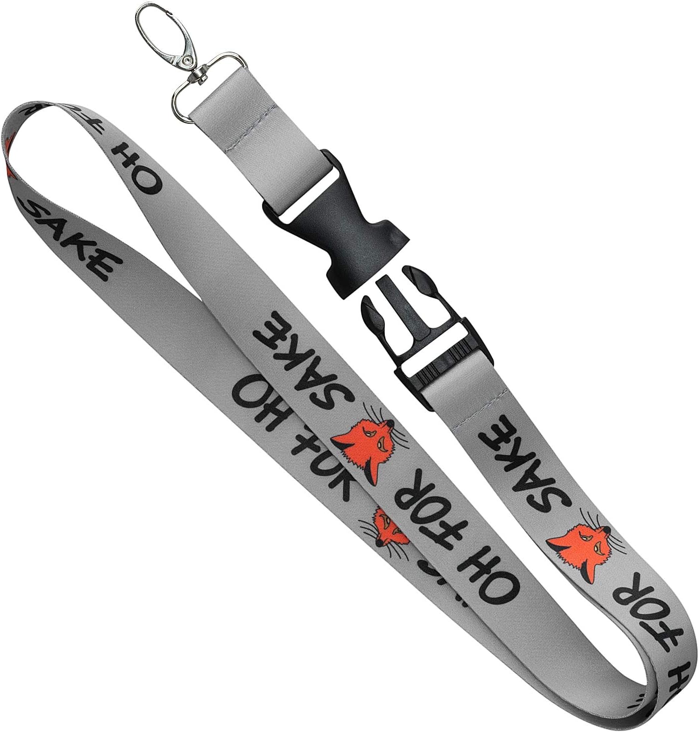 Office Funny ID Key Badges Holder Lanyard (Fox Sake)