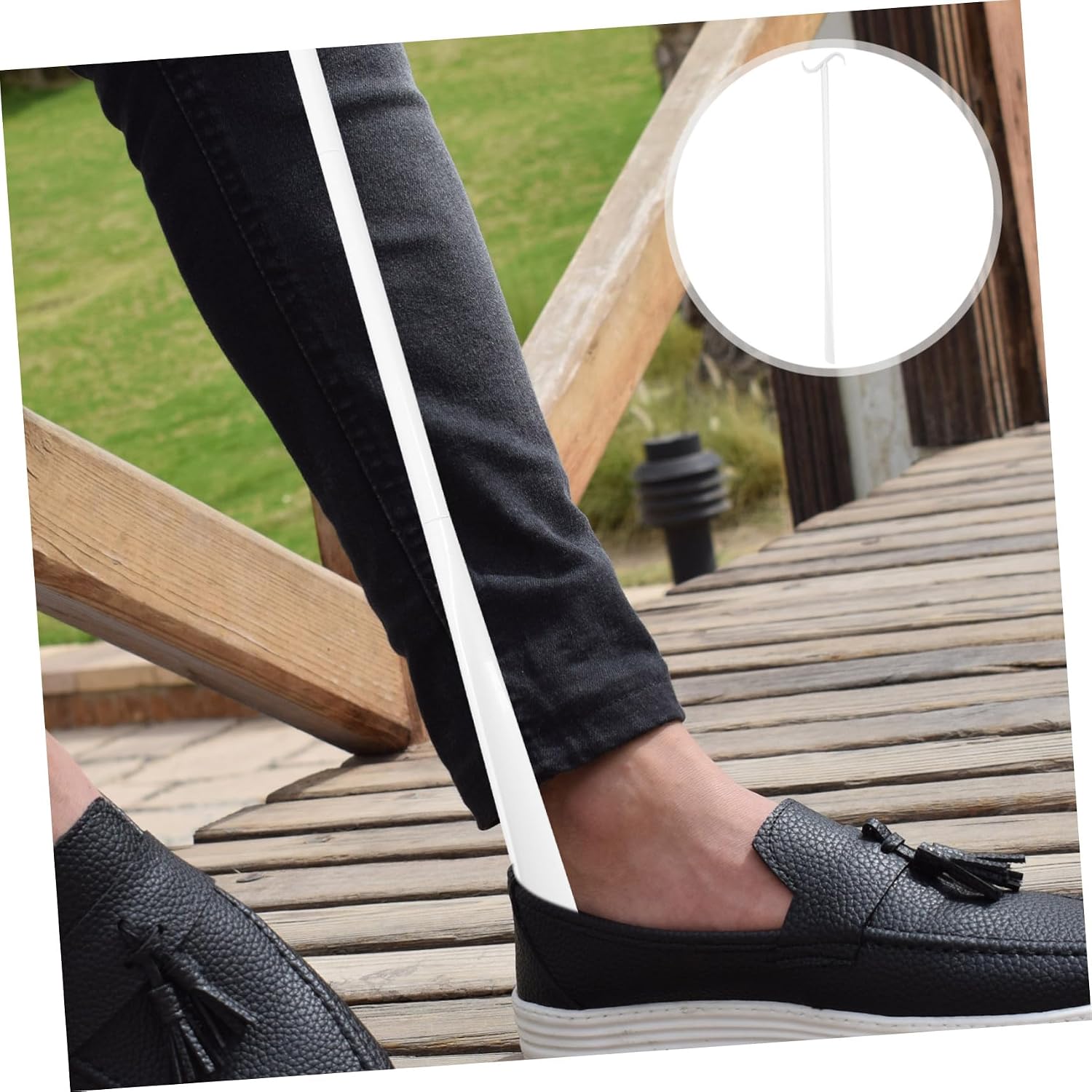 Detachable Dressing Stick with Shoe Horn One Lightweight Abs Applicator for Elderly Disabled Pregnant Women Convenient Sock Aid and Shoe Assistant Tool