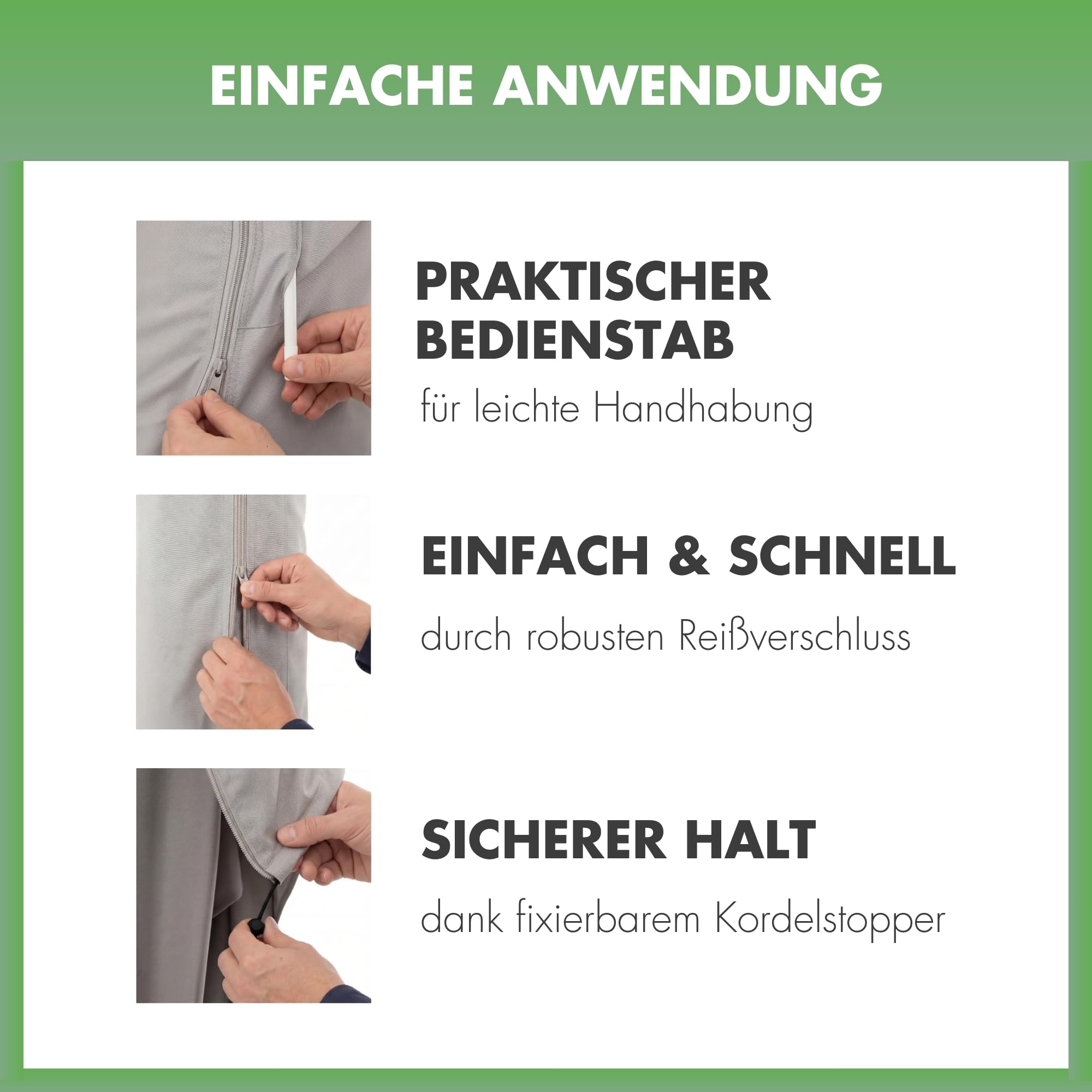 Doppler Gartenschirm Hülle XL für Pendelschirm I Schutzhülle für Sonnenschirm mit max. ø 400cm I witterungsbeständige Schirmabdeckung mit Reißverschluss & Bedienstab