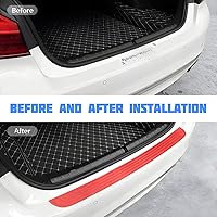 Vista 7 de Protector de parachoques trasero de automóvil, protector de goma antiarañazos para puerta de maletero de entrada, tira de protección antideslizante