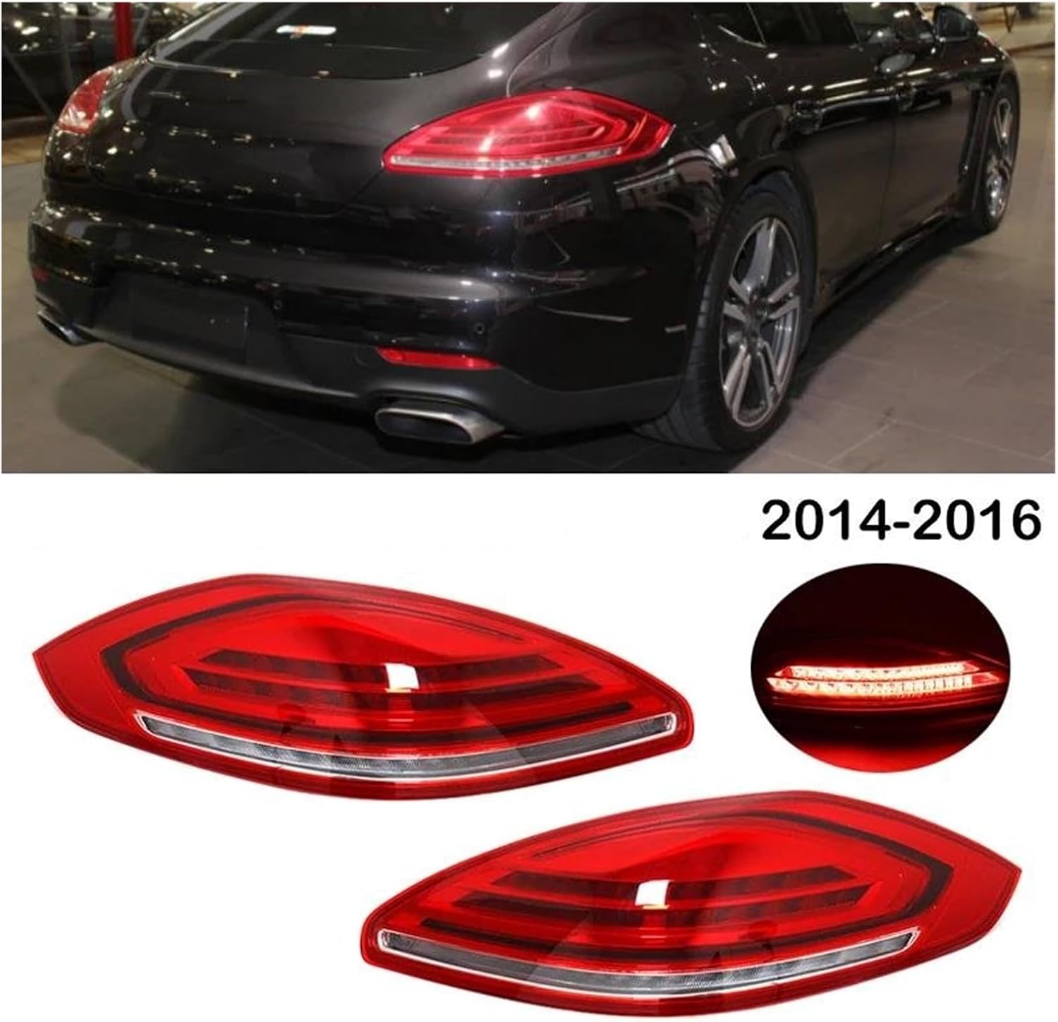 に適合する パナメーラ 970 2014-2016 車の LED 【異端】 リアテールライトブレーキランプ警告ウインカ