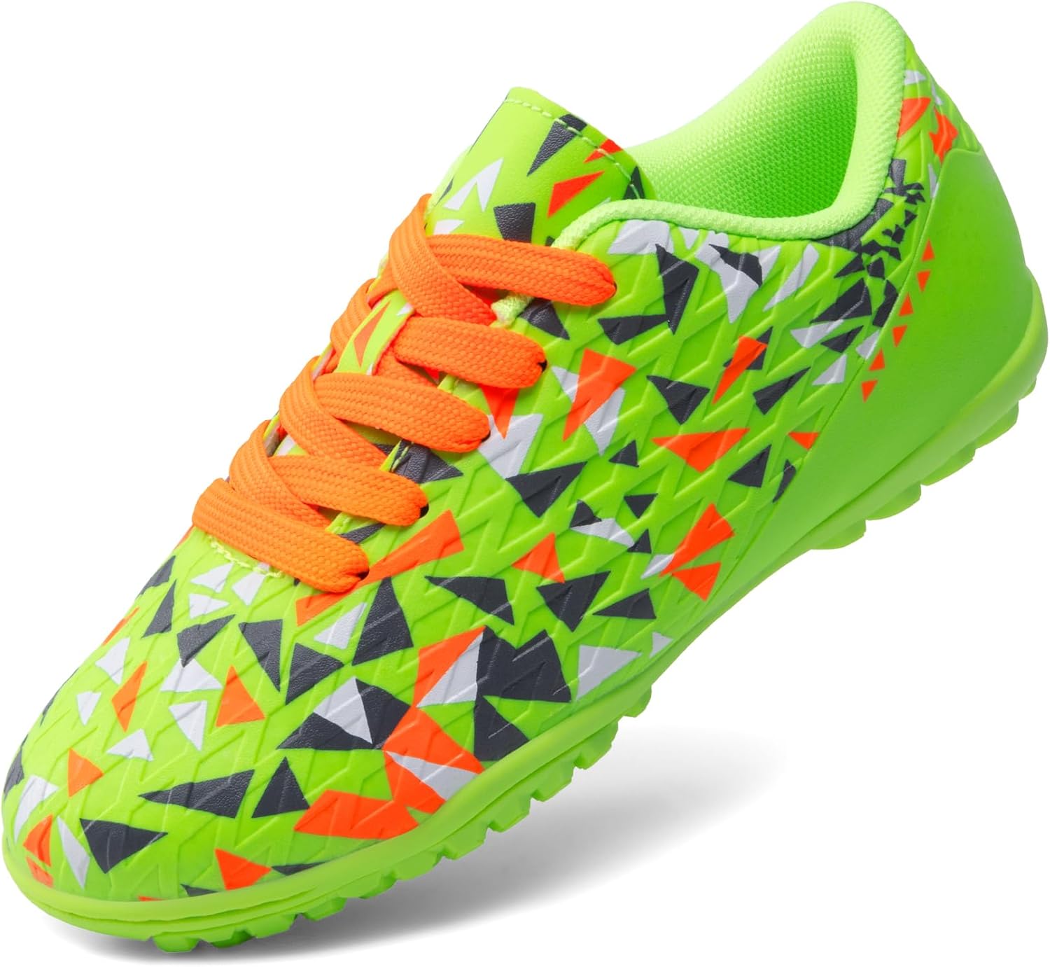 DREAM PAIRS Boys Girls Turf Indoor Soccer Shoes Lace Up Cleats for Little/Big Kid