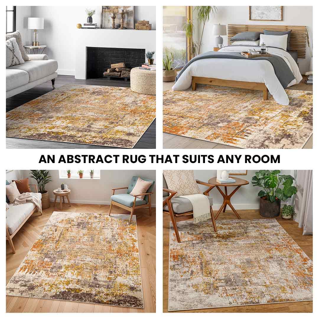 Livabliss JEEVIKA Alfombra Moderno 160x213cm – Sala de Estar/Comedor | Rectangular | 100% Polipropileno | Tejida a Máquina | Fácil Cuidado