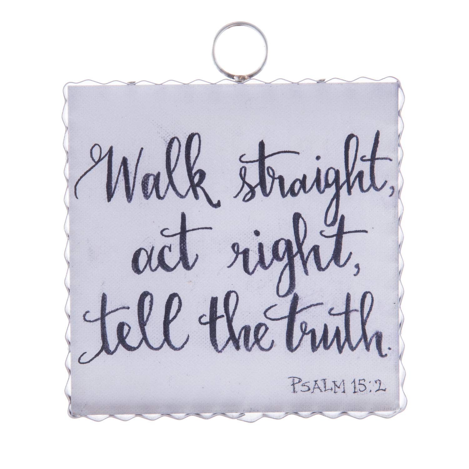 The Round Top Collection - Mini Gallery Psalm 15:2 - Wood and Metal