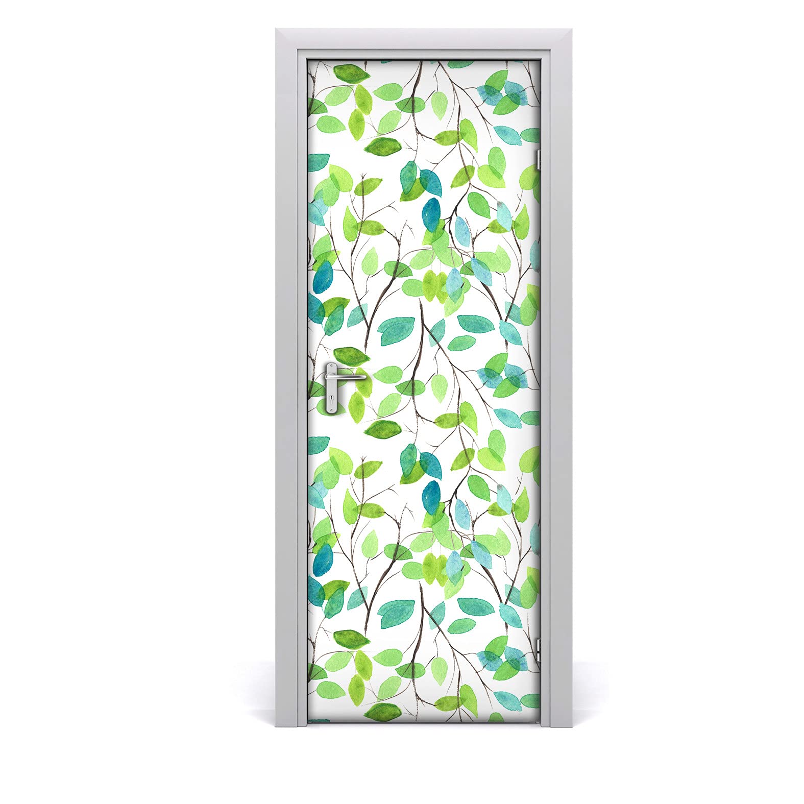 Fondo de pantalla adhesivo para puerta 77x200 cm, vinilo impermeable floral y extraíble Coloray