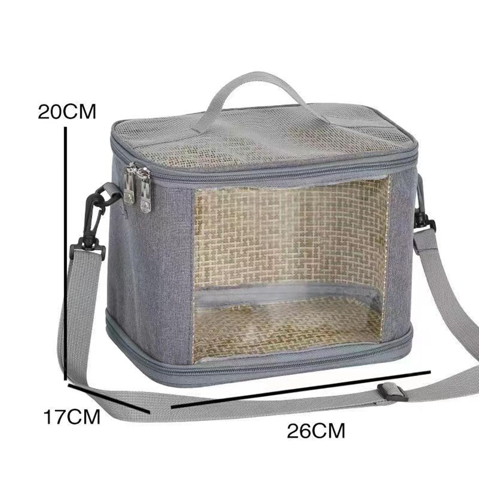 Transportbehälter für Vögel, Vogelkäfig Wellensittich, Vogel transportbox, Tragbare Vogelträger Reisetasche, Transparent atmungsaktiver Reisekäfig + 4 x Vögel Kauen Spielzeug（5-7cm）