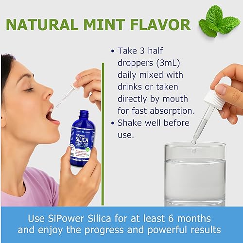 Miniatura 4 de Planet Power SiPower Silica Vegan Collagen + Fulvic Acid 4oz Glass Bottle, Immune System, Maximum Absorption  Concentrated Formula, Bones, Joints,