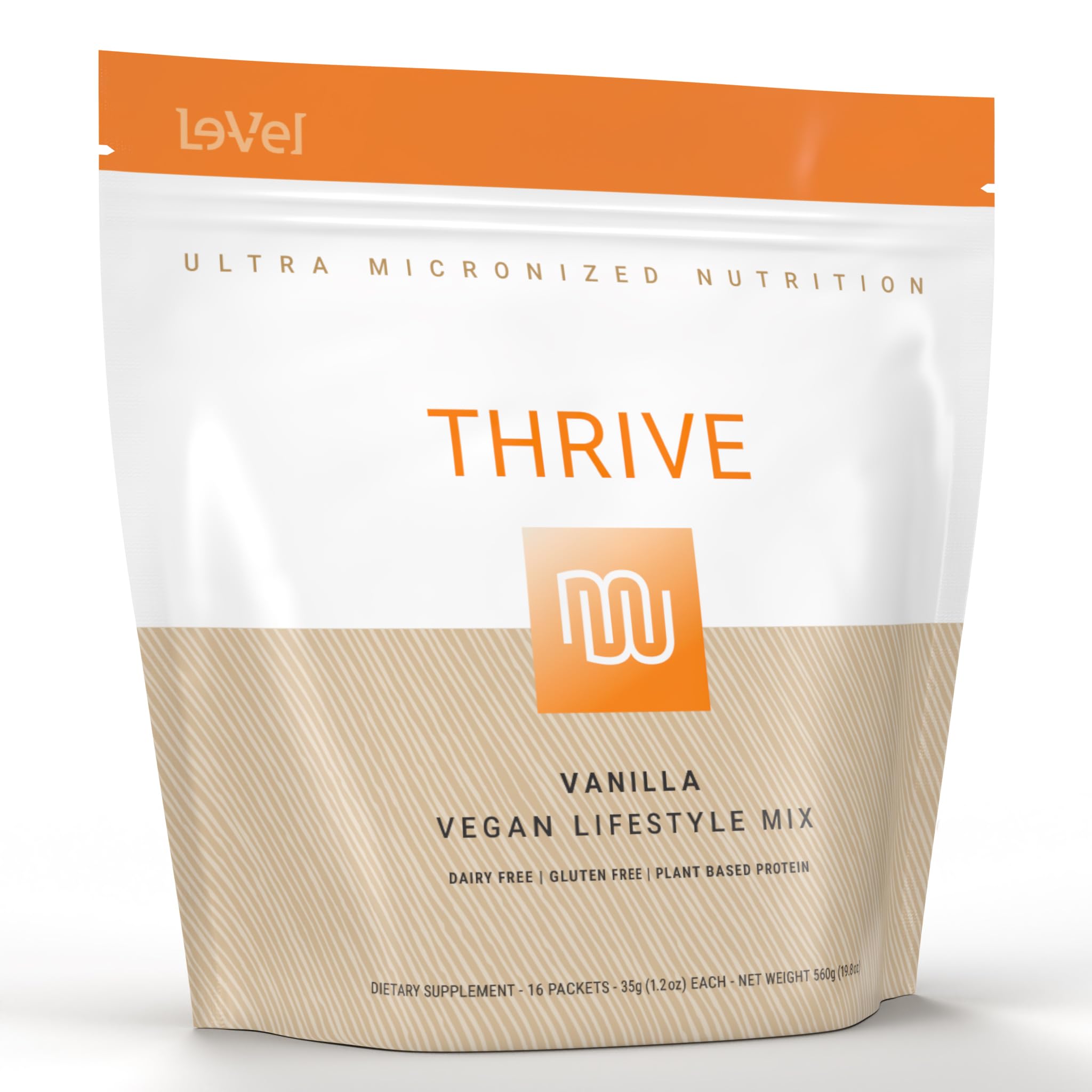 Amazon.com: Le-Vel Thrive Vegan Protein Shake | 16 Packets 35g
