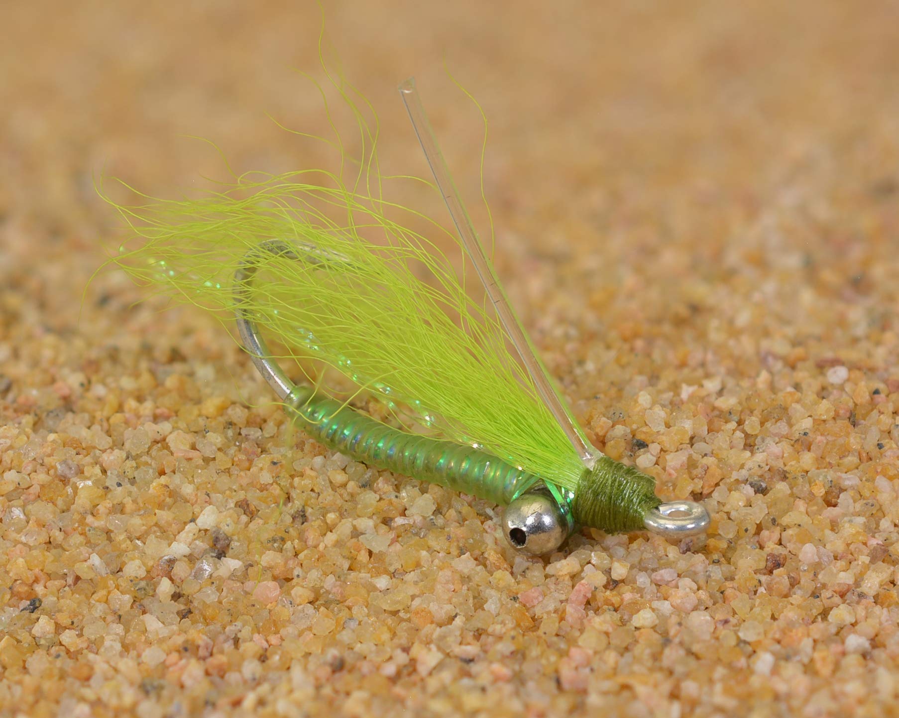Crazy Charlie Saltwater Fly Fishing Flies - Choose from White, Pink, Crystal, Tan & Chartreuse - Hand Tied on Mustad Signature Duratin Fly Hooks Sizes #2, #4 & #6