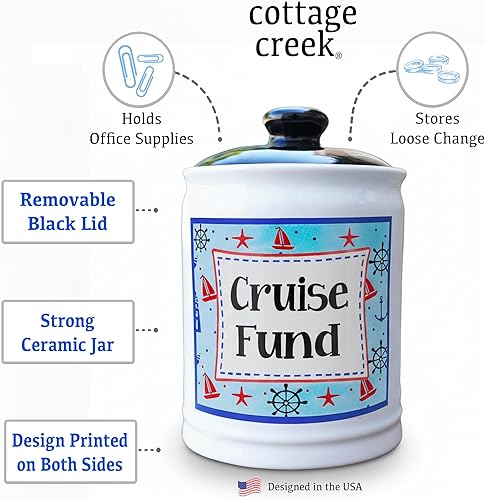 Miniatura 4 de Cottage Creek Tarro Cruise Fund - Artículos esenciales para vacaciones, parejas y regalos de boda
