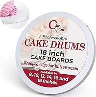 Vista 16 de Cakebon Tablas para tartas – Tambores resistentes de 1/2 pulgada de grosor – Bordes rectos profesionales lisos de 10 pulgadas, color plateado