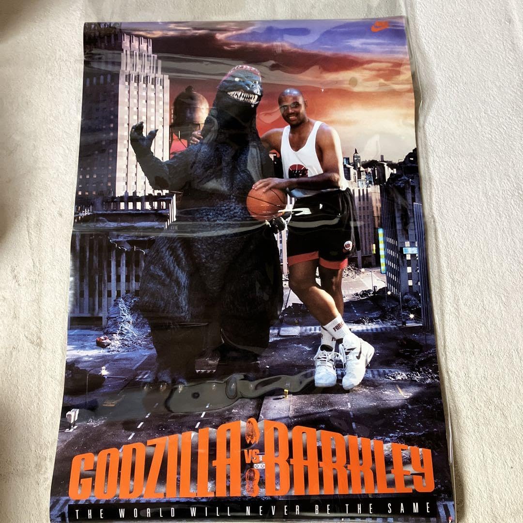 Z*A様 1992 NIKEx東宝　ゴジラ VS バークレー 超貴重大判ポスター 1992 NIKEx東宝 ゴジラ VS バークレー 超貴重大判ポスター3種