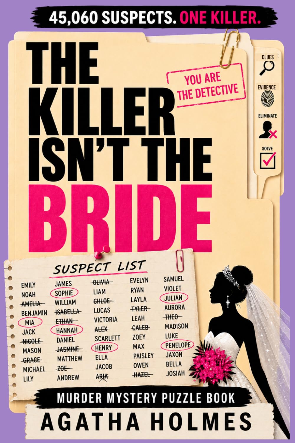 The Killer Isn't the Bride: The 45,060 Suspect Murder Mystery Puzzle Book | 17 Clues, One Guilty Name, YOU Find The Killer