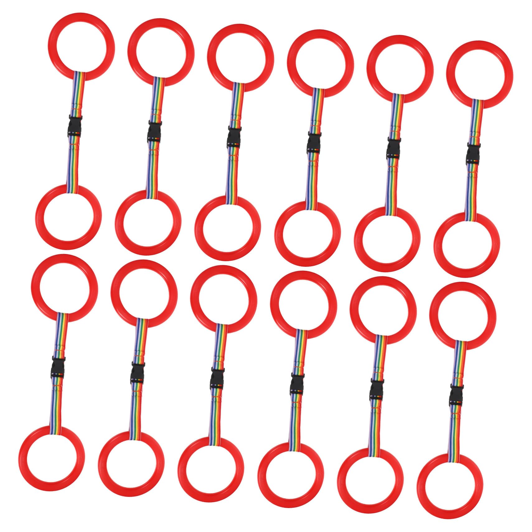 BESPORTBLE 24 Juegos De Pulseras De Para Correas Para Niñas Pulseras De Seguridad Para Bebés De Plástico Para En Edad Preescolar Cuerda Para Caminar Con Anillos Rojos