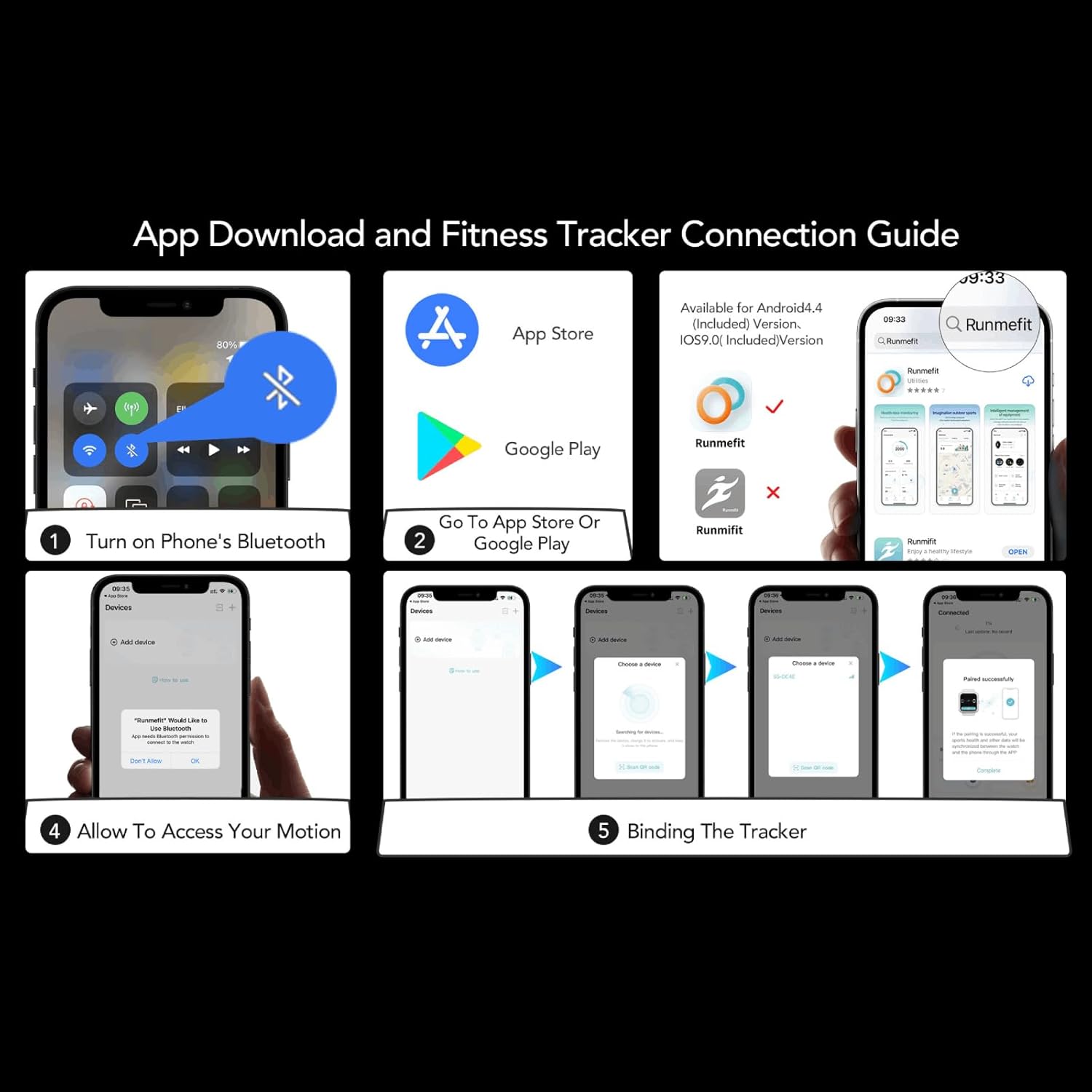 Fitness Tracker for Men and Women, Slim Smart Bracelet with Heart Rate, Sleep & Step Counter, Calorie, Multi Sports Modes, Waterproof Pedometer Activity Tracker Watch for Parents (Black) - Image 7