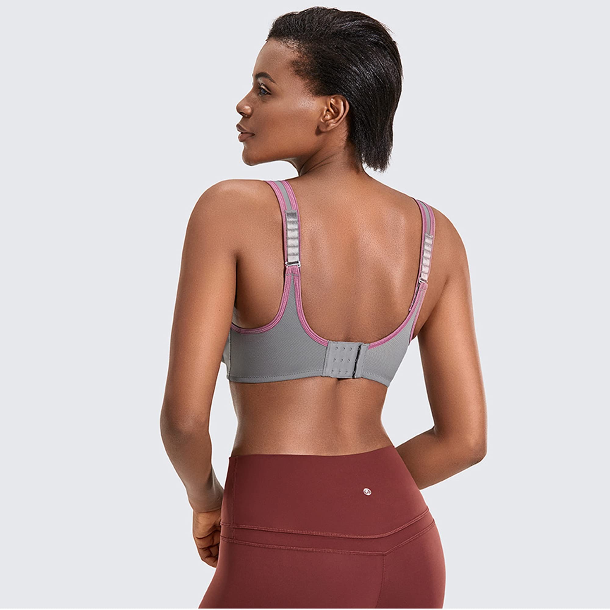 WENJUN Soutien-gorge de sport à couverture complète pour femme, soutien-gorge de soutien grande taille, soutien-gorge court sans armatures, pour la course à pied, le fitness (couleur : bleu, taille :