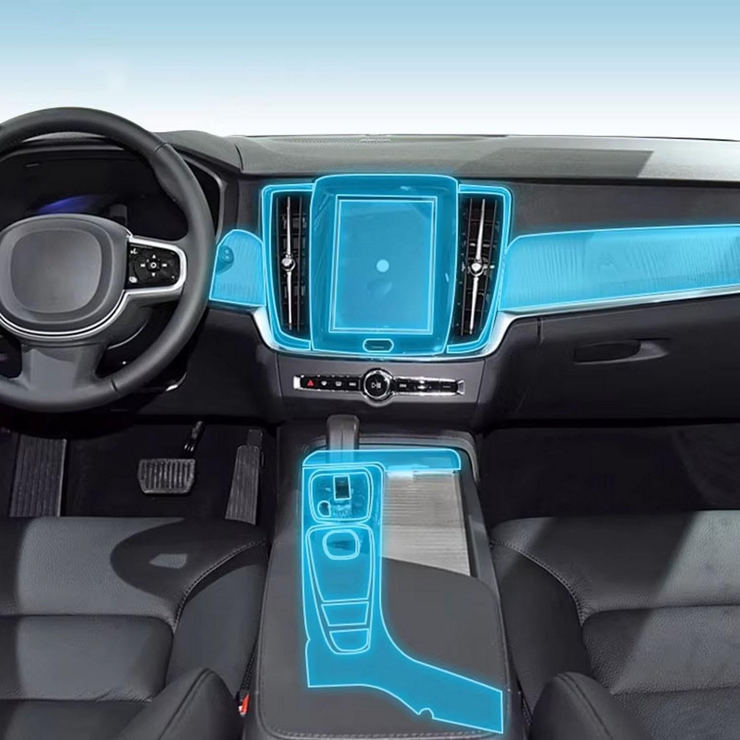 Film PPF anti-rayures TPU mat pour console centrale Volvo V90 FOEBE