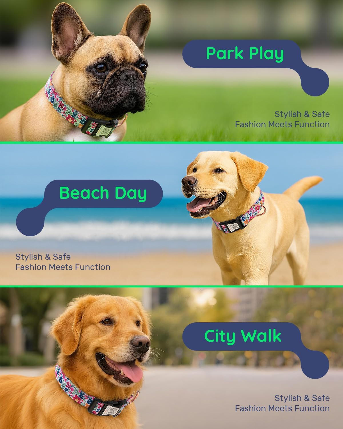 Dog Collar for Meidum Dogs with Smart QR Tags image 3