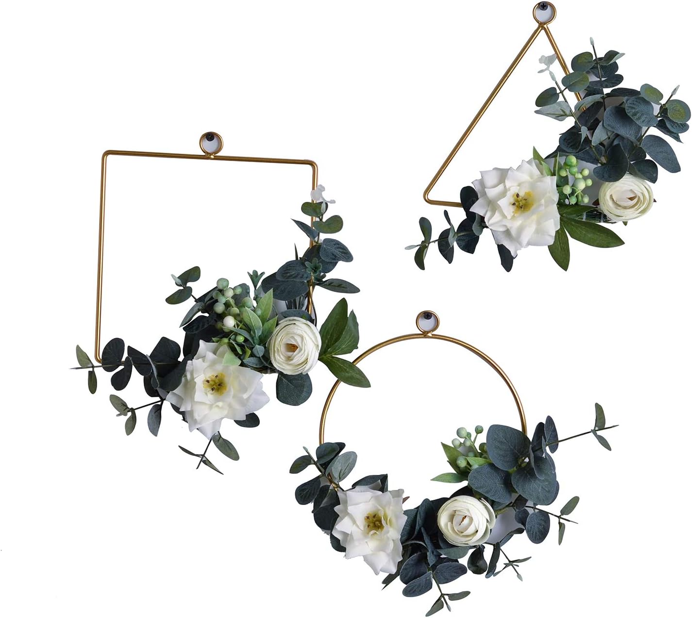 3Pcs Nordic Metal Gold Wall Hanging Plant Pot Holder Rack