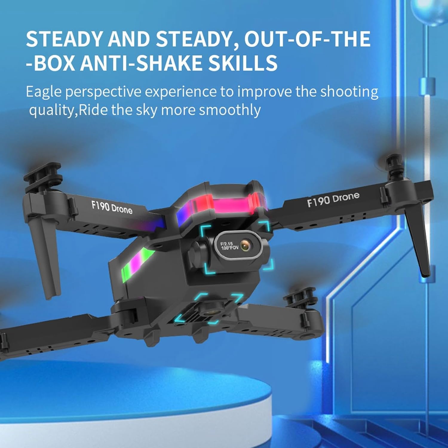 Drone plegable de control remoto plegable 4K HD FPV con doble cámara ...