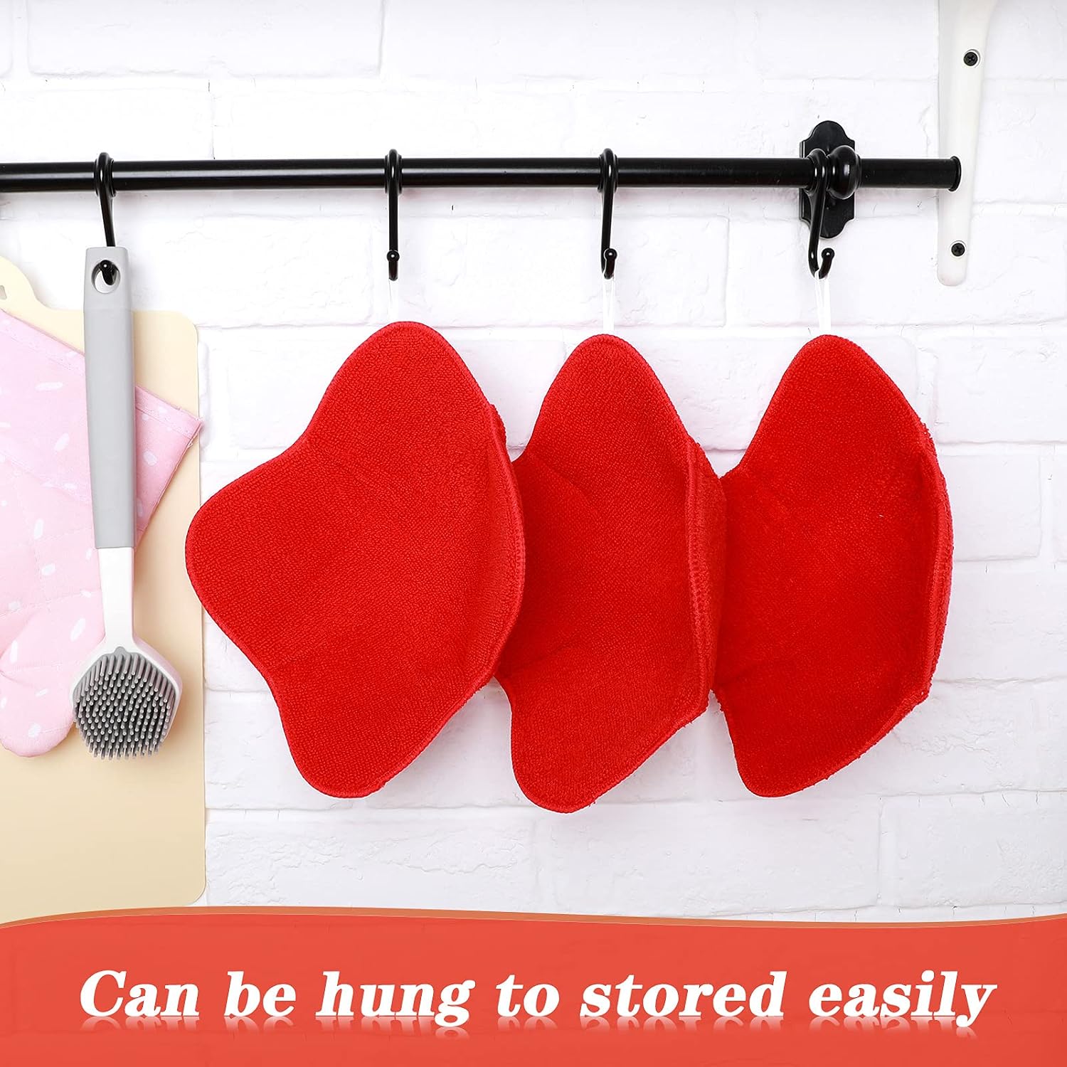 Patelai 8 Pieces Microwave Bowl Cozy Holders, 7.5 Inch,Red image 4