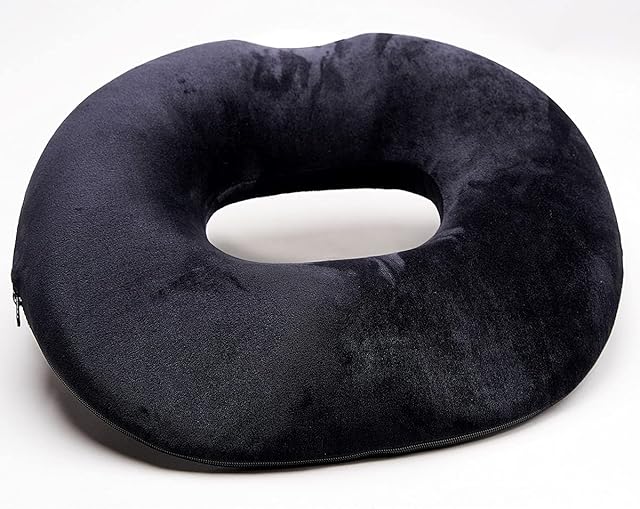 Orthopaedic Donut Ring Cushion for Coccyx Pain & Haemorrhoid Pain Relief | For Long Sitting Comfort and Support | Suitable for Wheelchairs & Cars | Use in Office or Kitchen Chair
