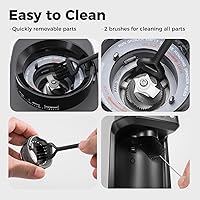 Vista 5 de Burr Coffee Grinder, Electric Coffee Grinder with 51 Grind Settings, Precision Timer, Stainless Steel Espresso Grinder with Anti-Static Design, Easy