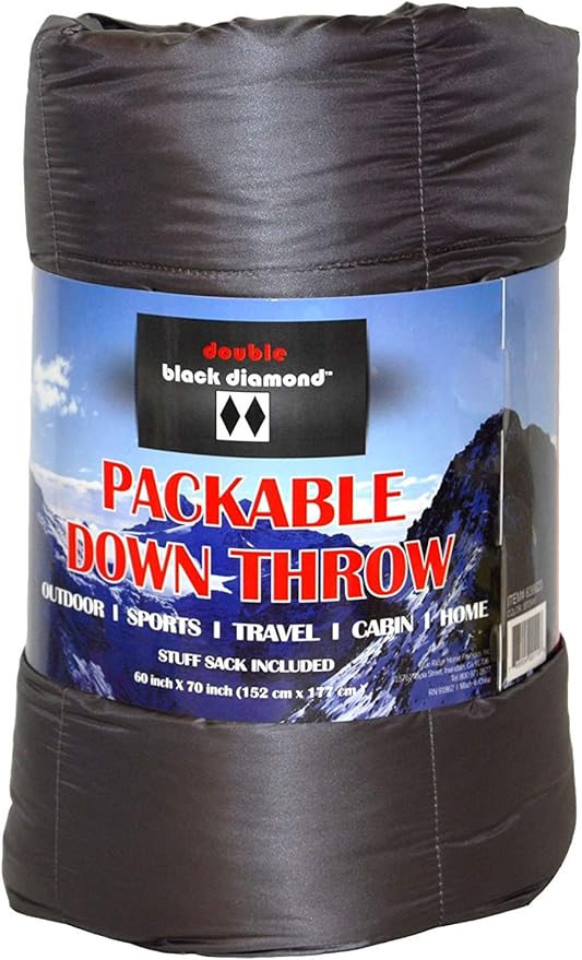 Double Black Diamond Packable Down Throw, Storm