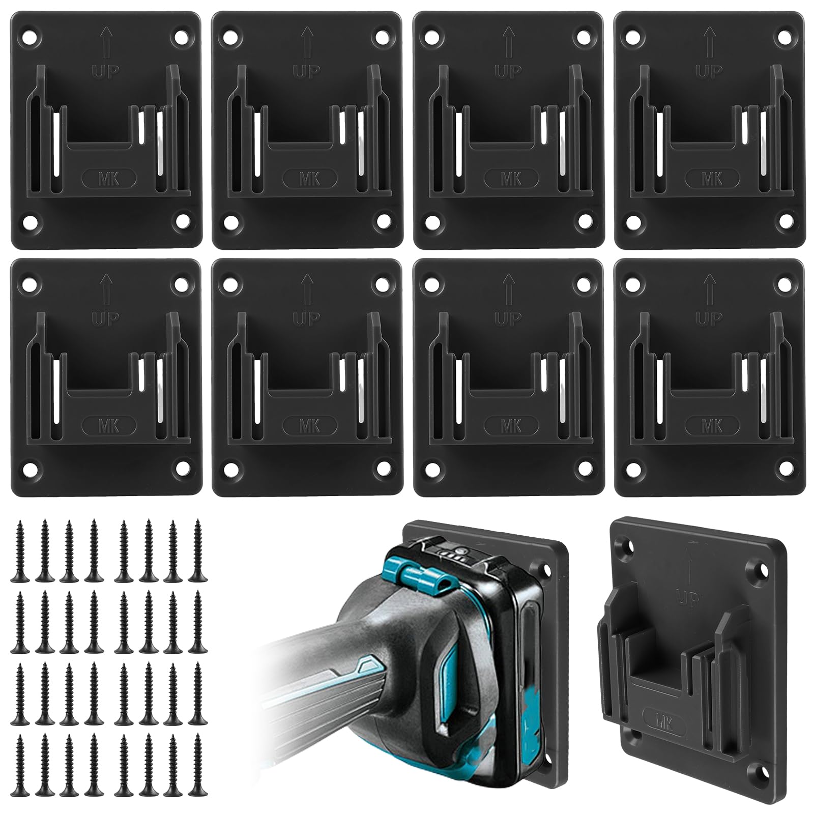 4-tlg. Makita Werkzeughalter Set - Wandhalterung Für 18V Elektrowerkzeuge