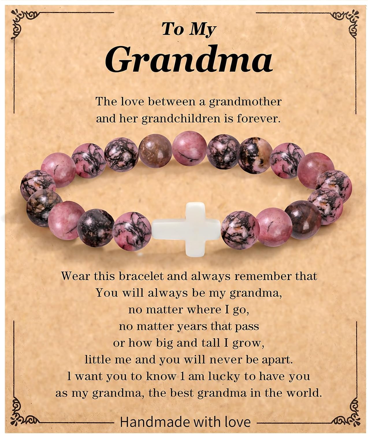 Christian Grandparents - Day Gifts for Women, Religious Cross Bracelet