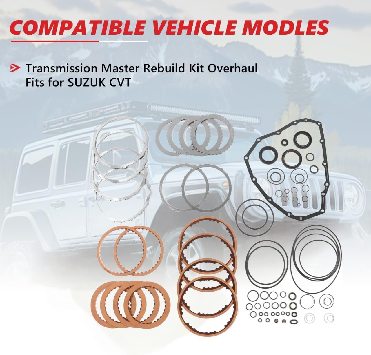 1set Transmission Master Rebuild Kit JF015E RE0F11A Fits for Transmission Master Rebuild Kit Overhaul For Nissan SUZUK CVT B181820B B181880B W181881B