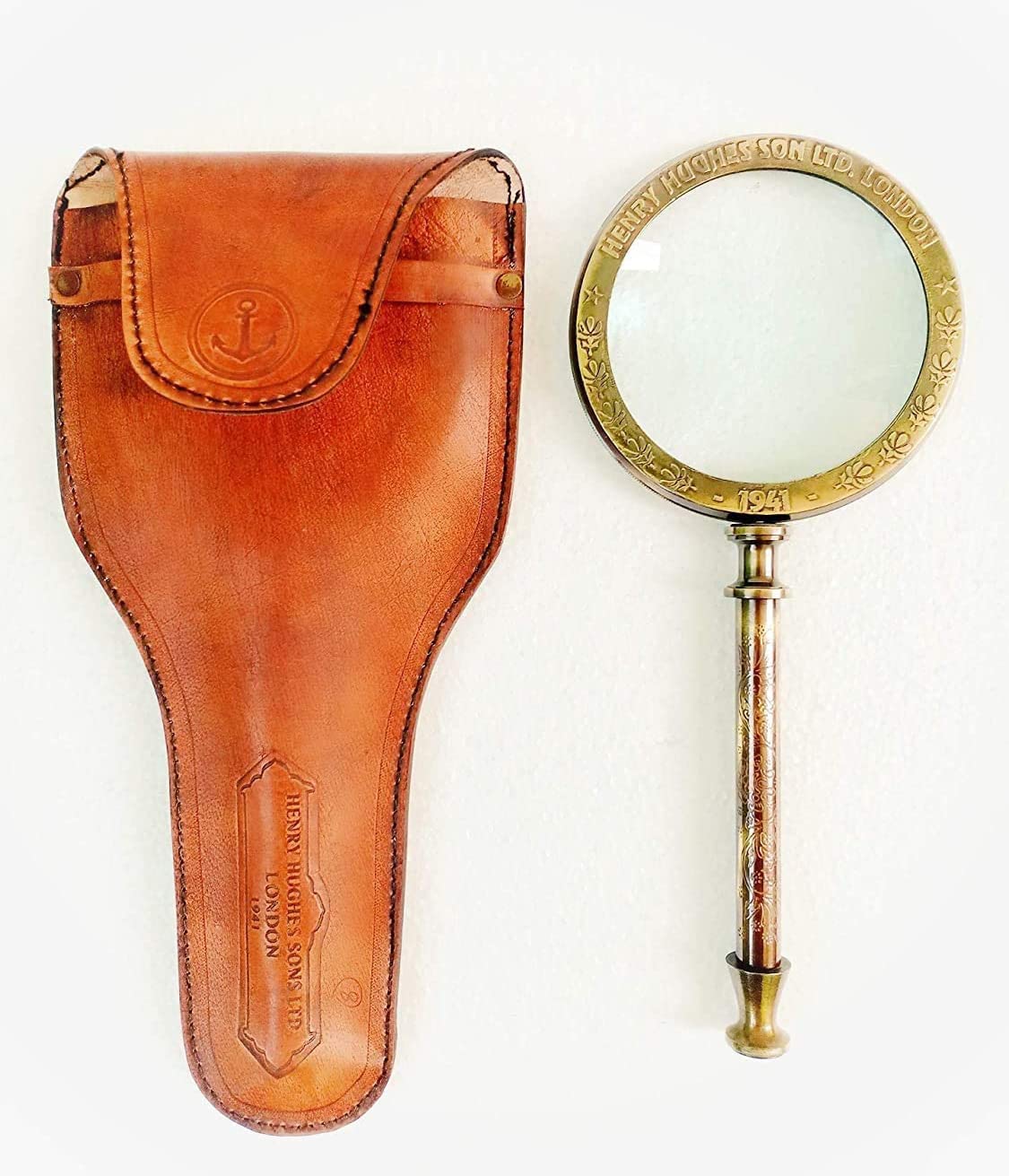 Nautical Magnifying Glass Nautical Small Reading Antique Solid Brass Magnifying Glass with