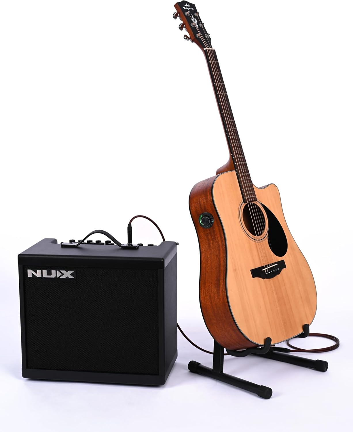 Acoustic Guitar Pickup New Concept Mini On-Board Bluetooth Guitar Preamp Recverb Chours Delay Effect Adjustable Piezo Pickup and Microphone Pickup Dula-Pickup System