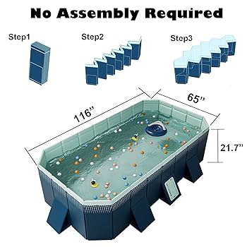 【匿名配送】Swimming Pool 匿名配送】Swimming Pool Amazon.com: Foldable Swimming Pool