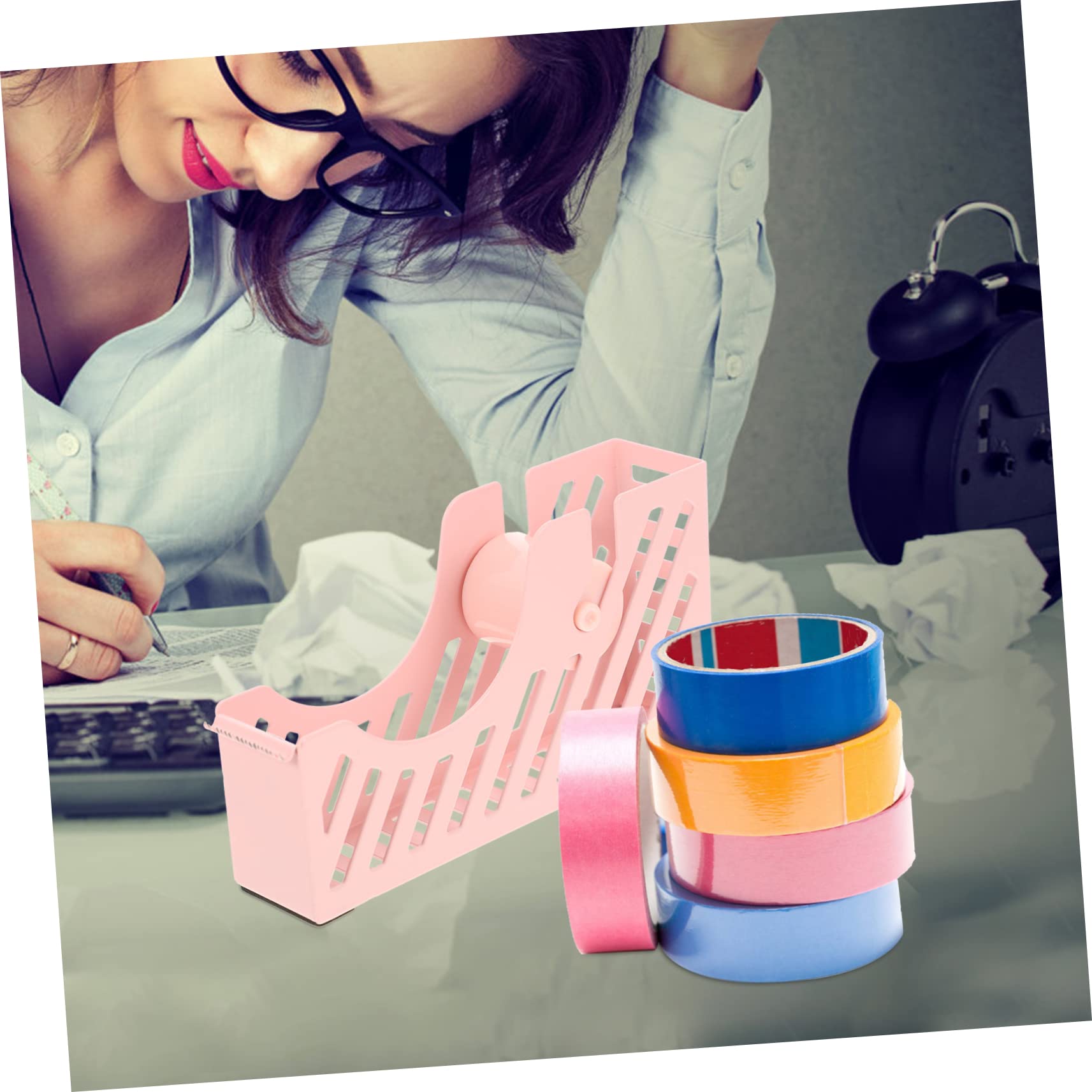 3pezzi Dispenser Per Nastro Adesivo Tavolo Cutter Compatto Per Ufficio e Casa Stabile Per Taglio Facile e Nastro Adesivo e Masking Tape