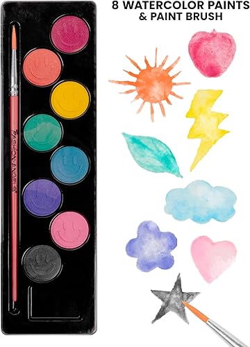 Miniatura 5 de Fashion Angels Juego de póster de acuarela con texto en inglés "Do What You Love", kit de pintura inspirador para niñas, incluye 10 pósteres y 8